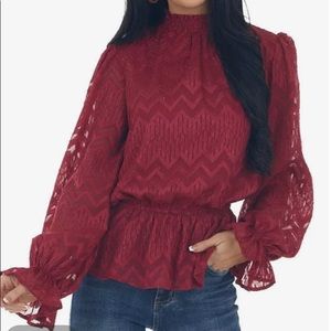 Boutique beautiful peplum blouse